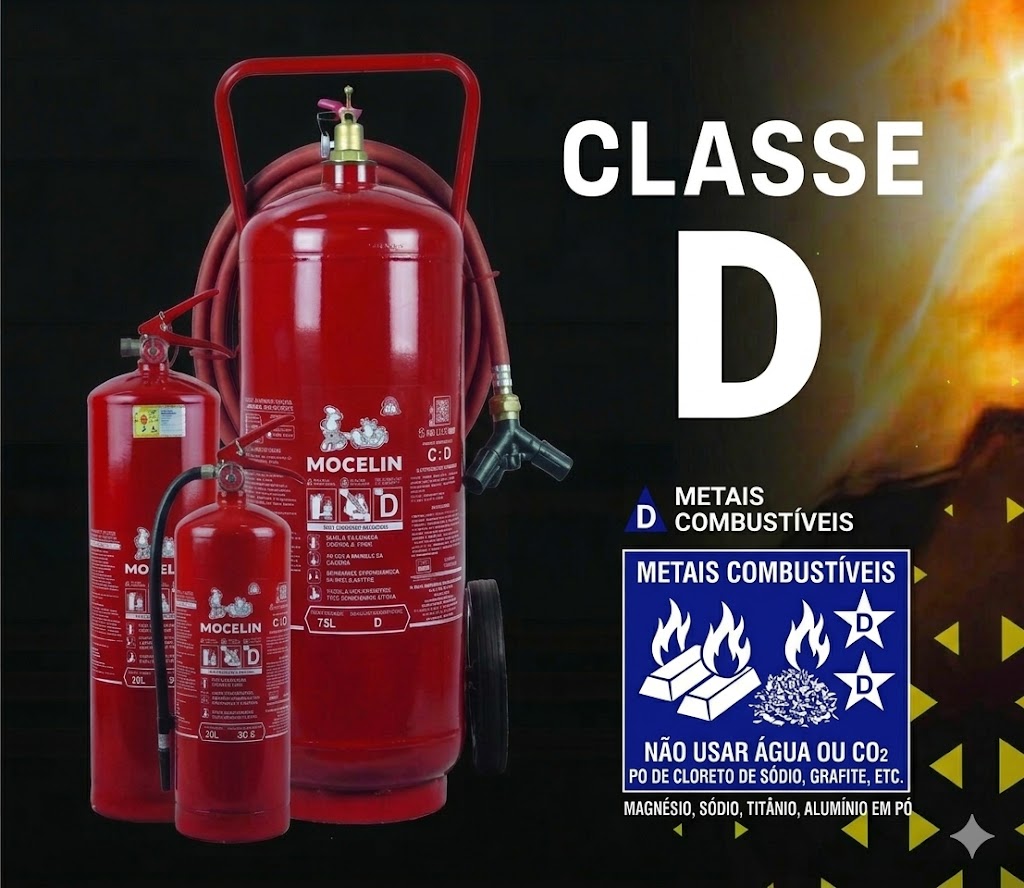 Extintor de Pó Especial Classe D